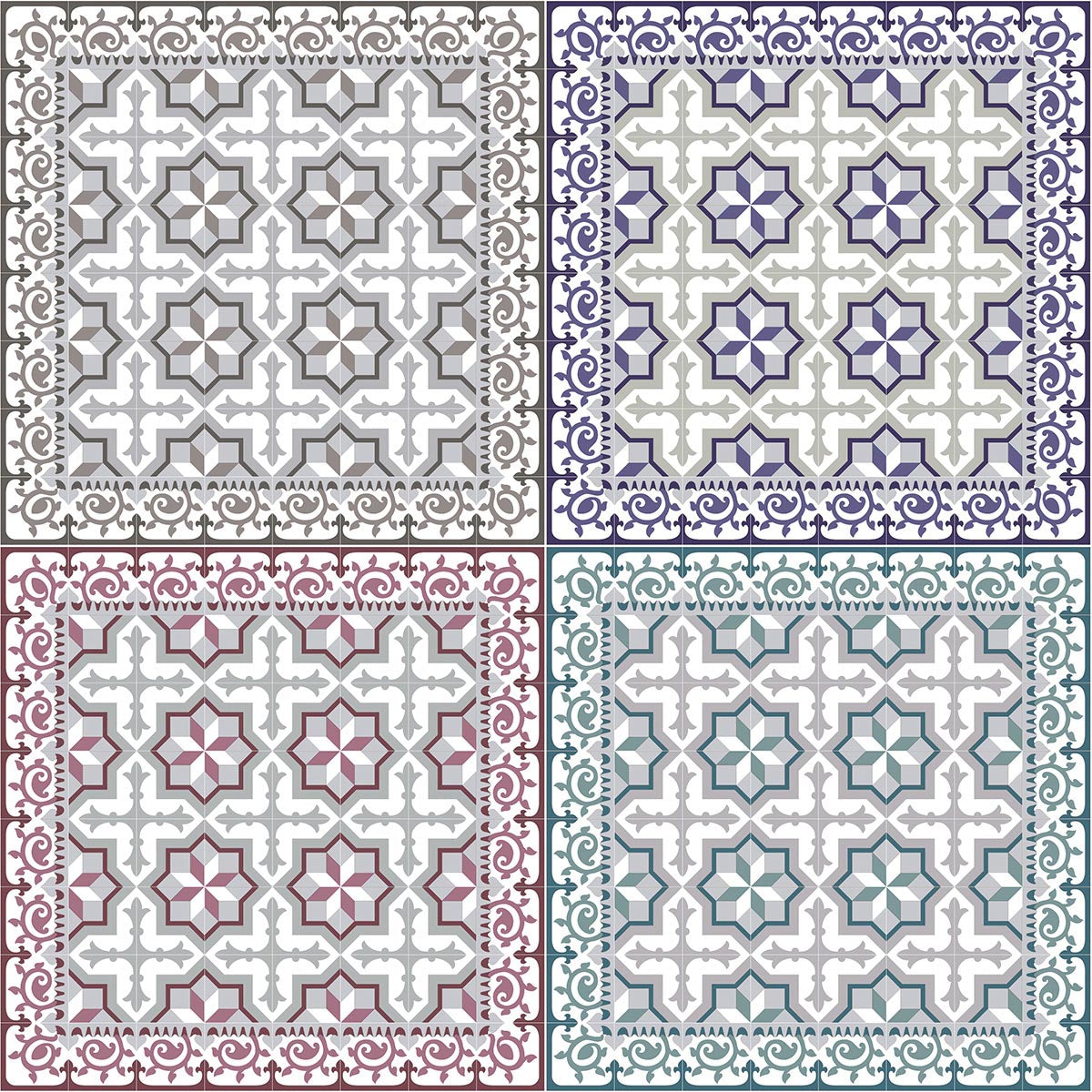 Set de 4 Individuales Estrella En 4 Colores