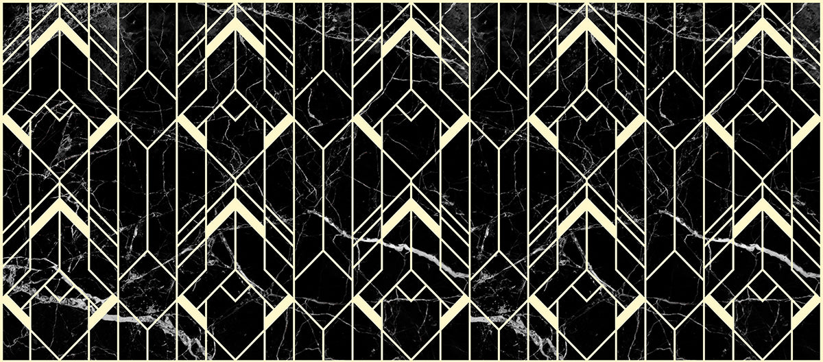 Arrow on black marble