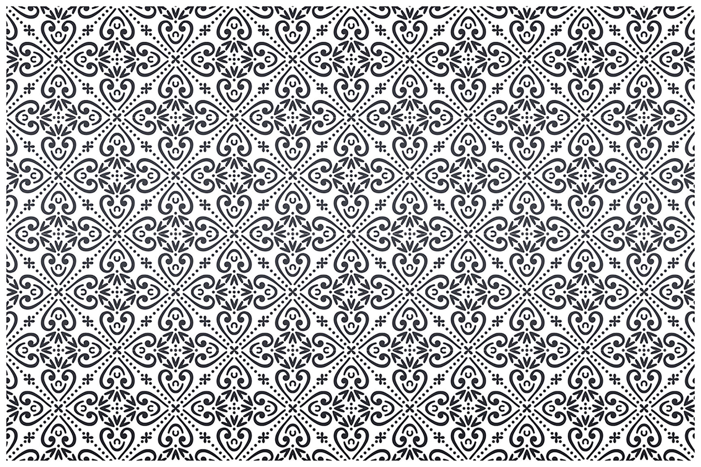 set de 4 Set de table Luckiness noir and white