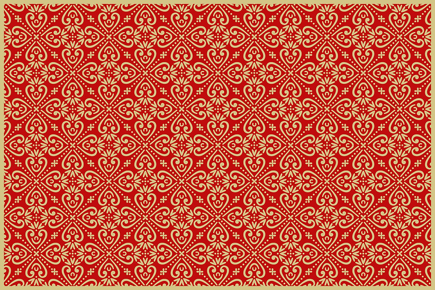 set de 4 Set de table Luckiness red and gold