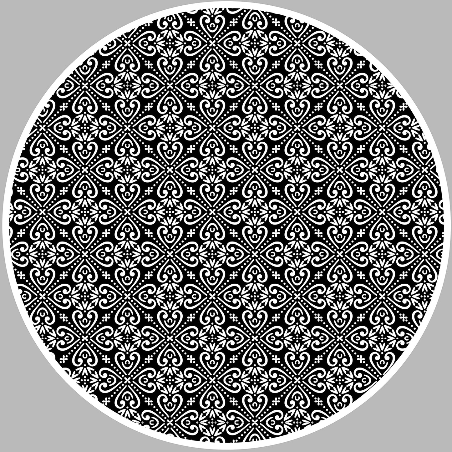 set de 4 Set de table Luckiness noir and white - rounded