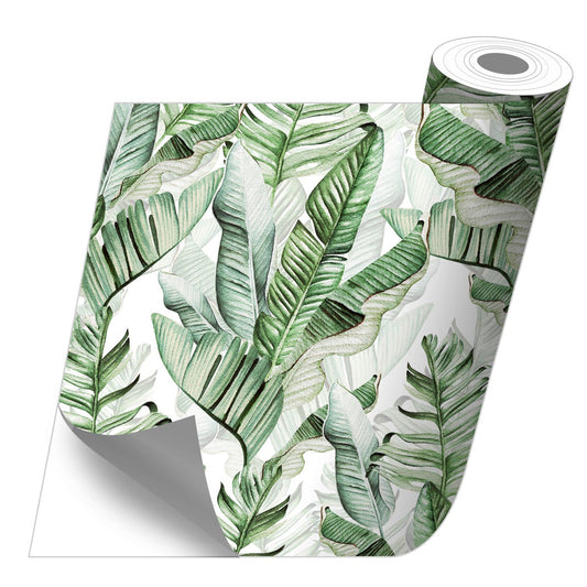 Sticker imprimé sur Rouleau vert feuilles 1