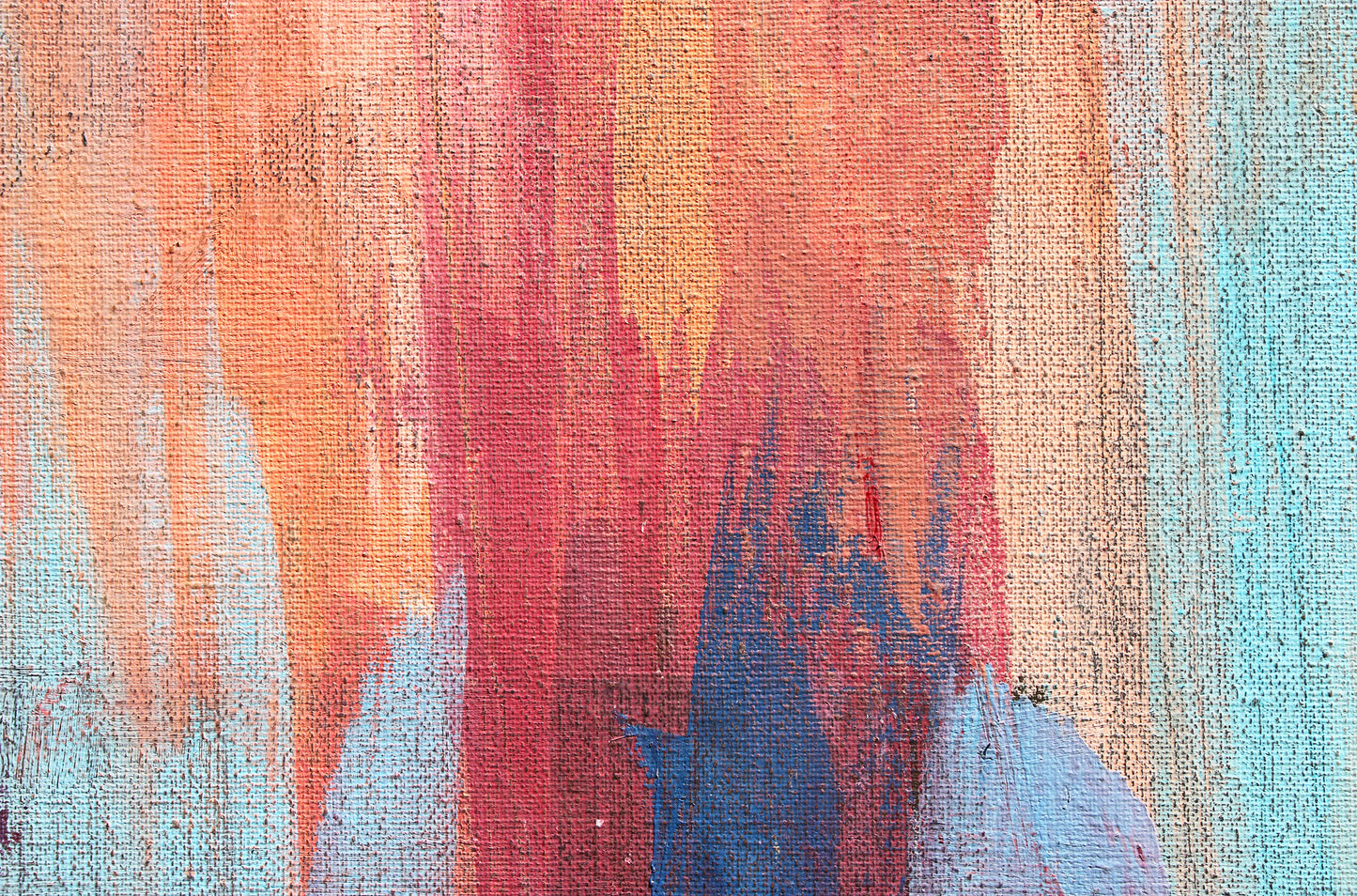Abstract art on burlap