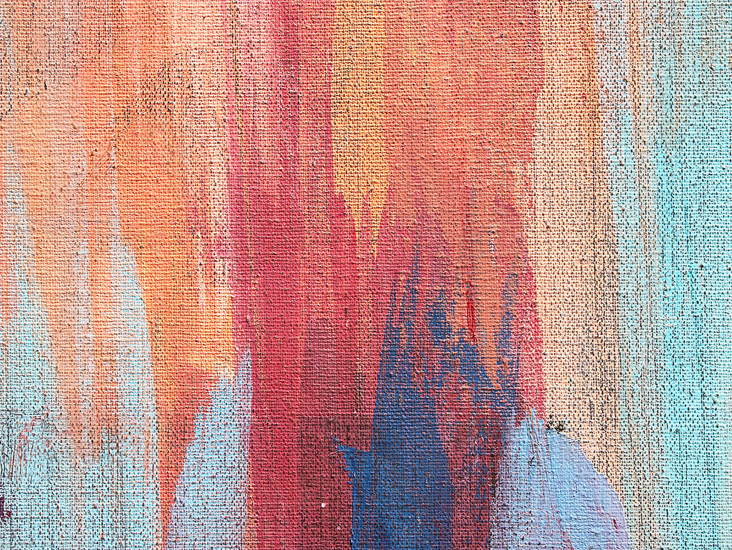 Abstract art on burlap