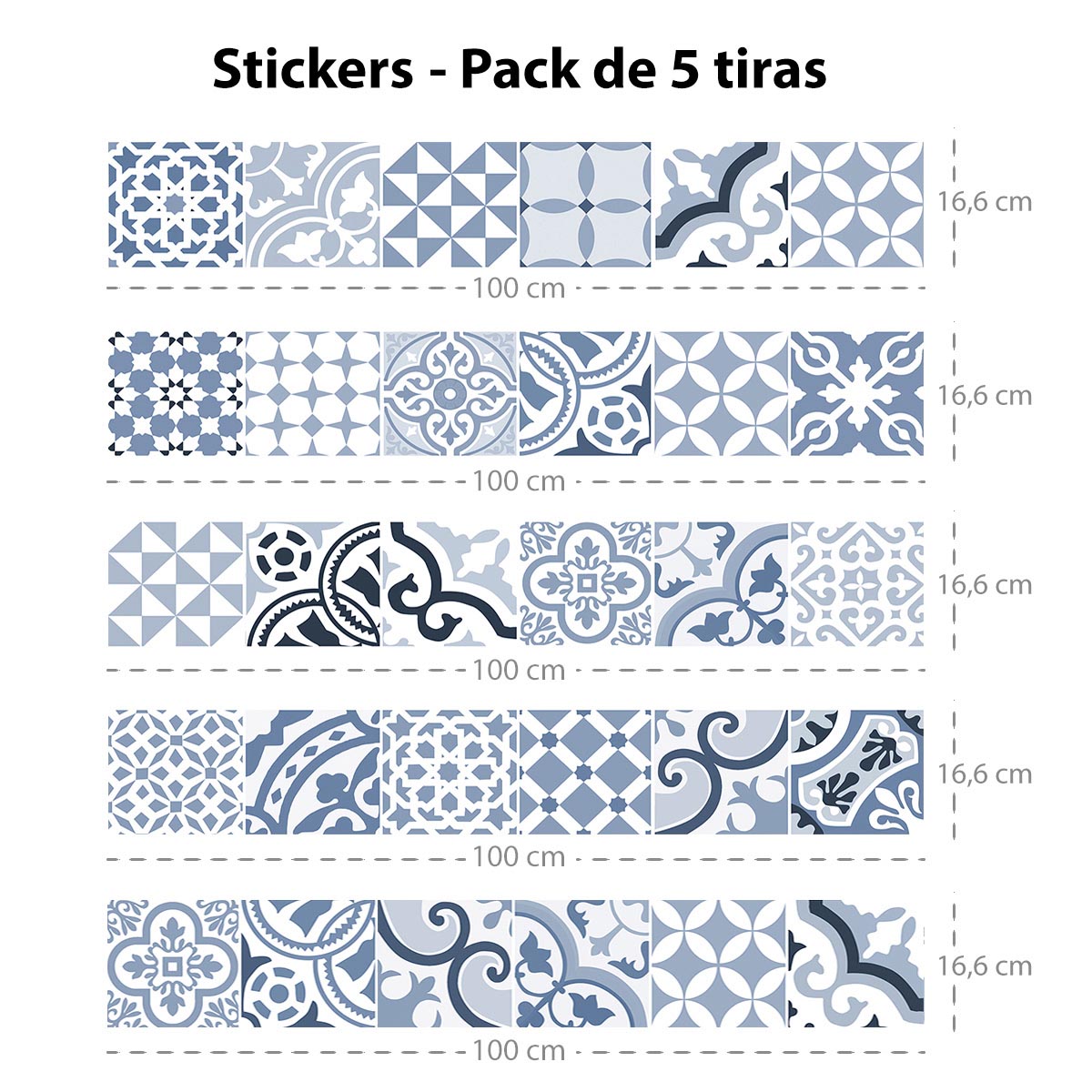 Set de 5 tiras adhesivas Côte d'Azur