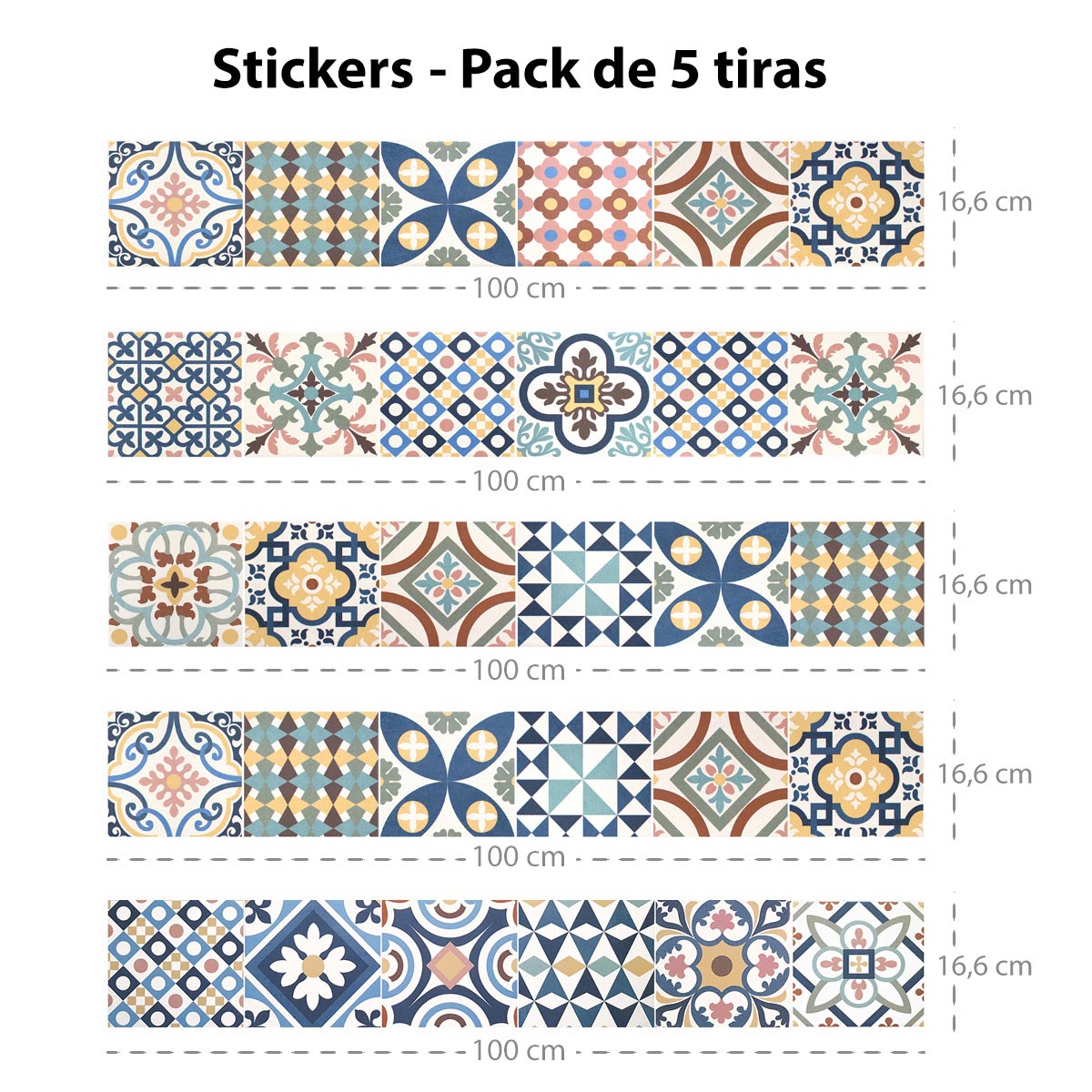 Set de 5 tiras adhesivas Puig i Cadafalch