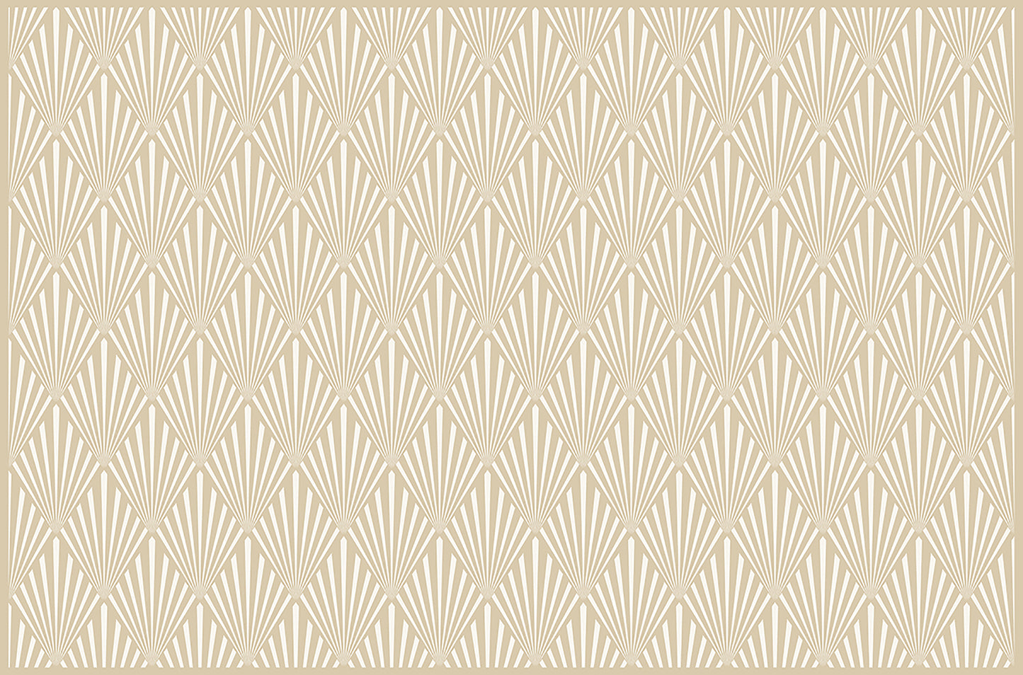 Art-decó floral beige