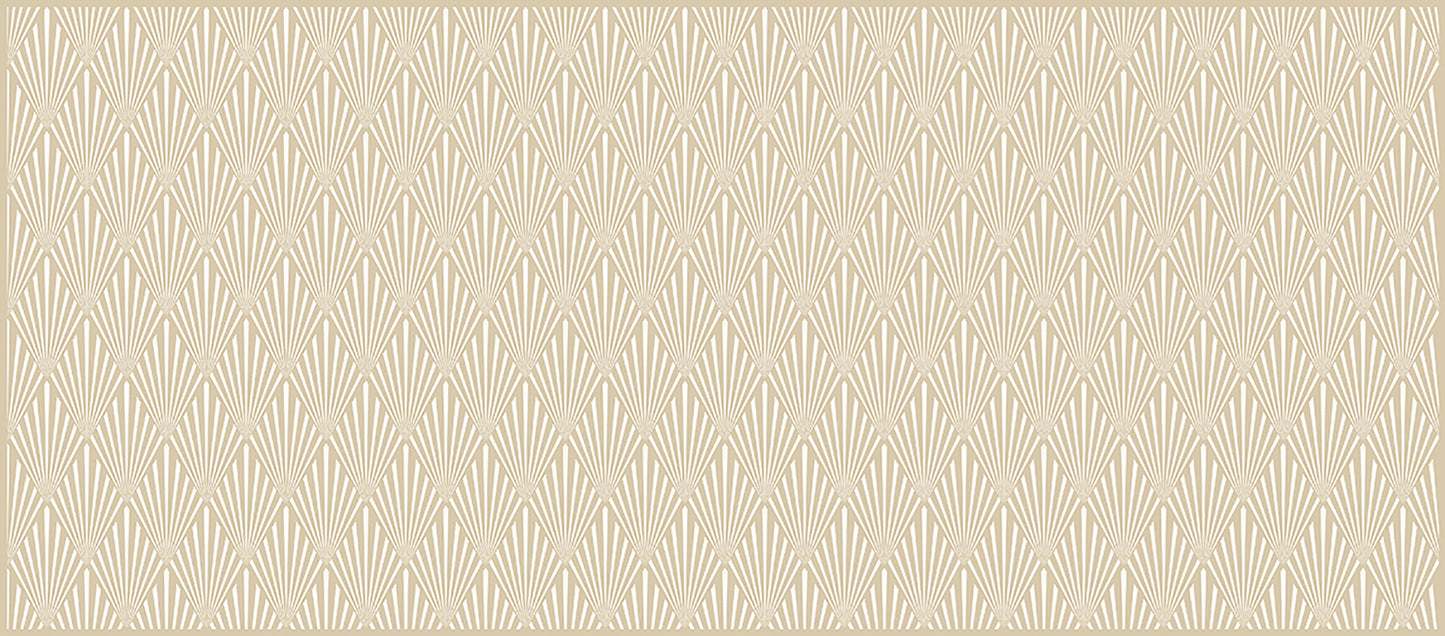 Art-decó floral beige
