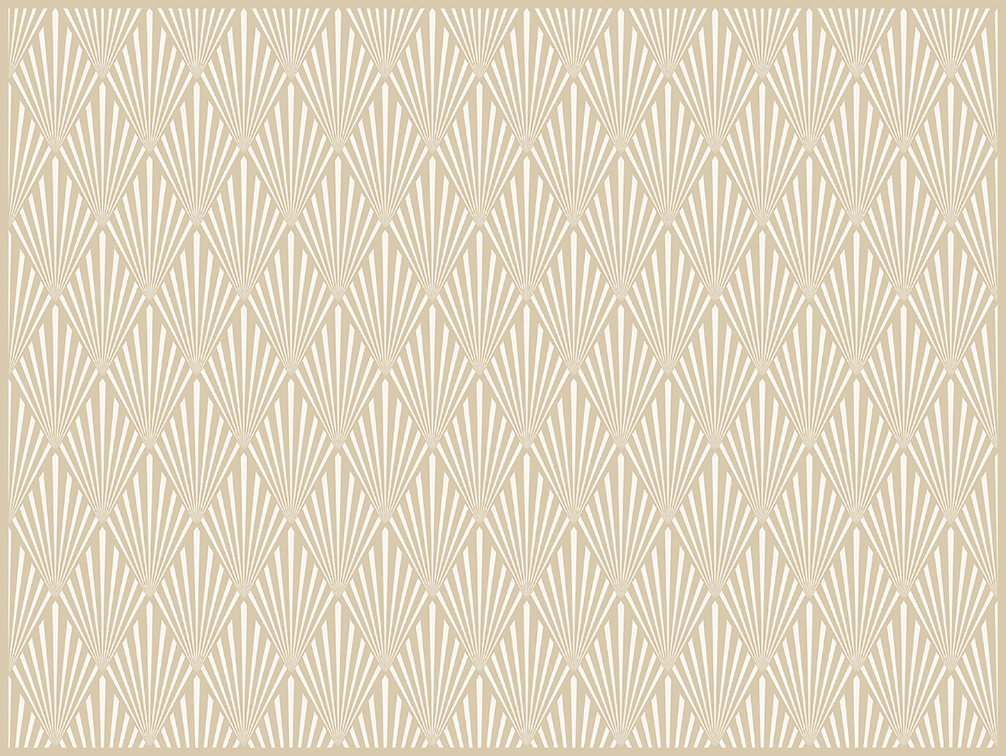 Art-decó floral beige