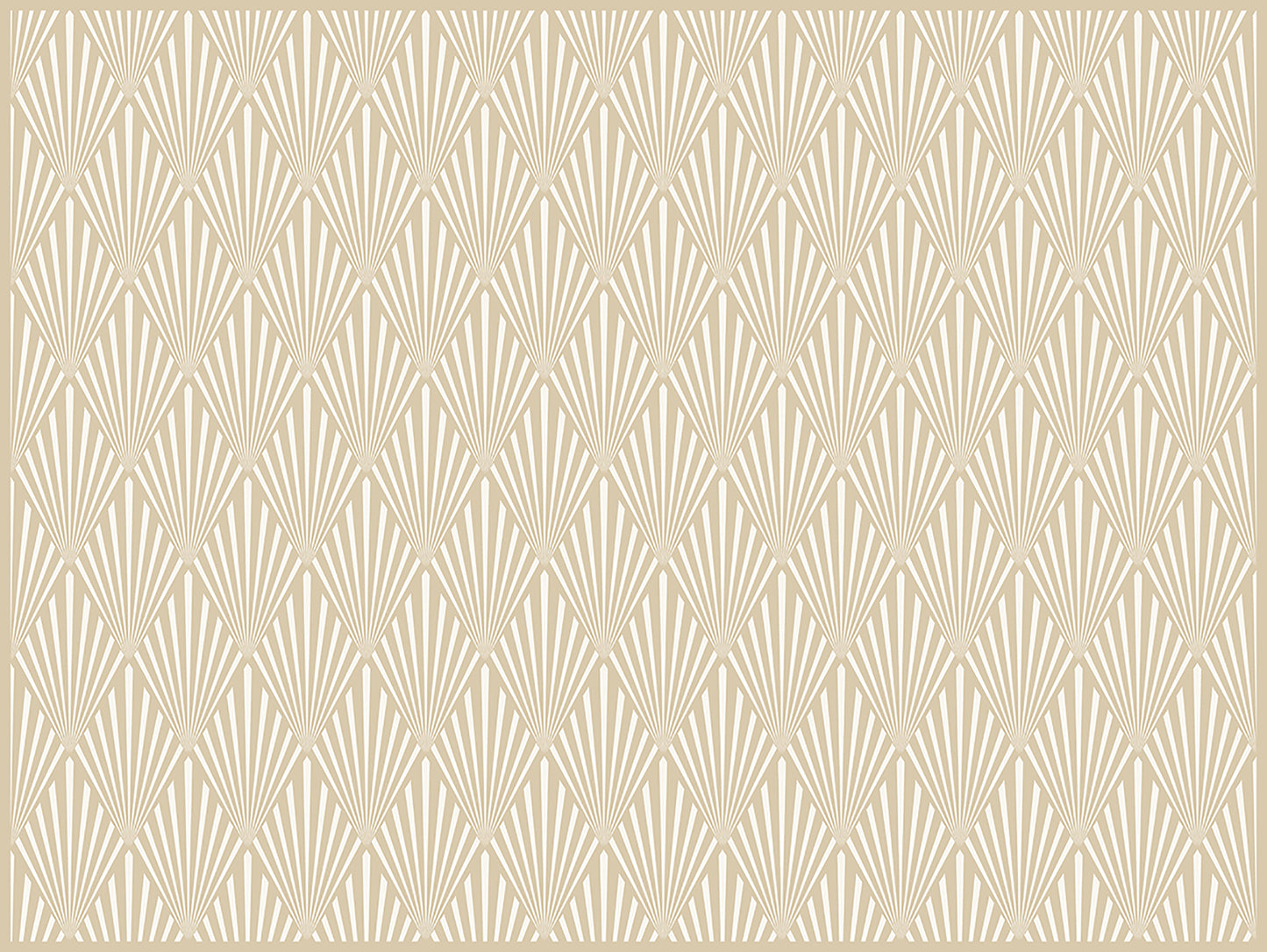Art-decó floral beige