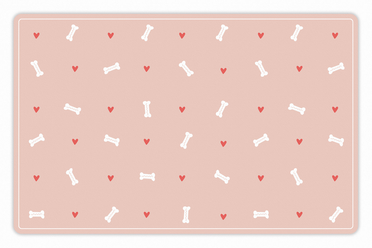 Huesos y corazones rosa
