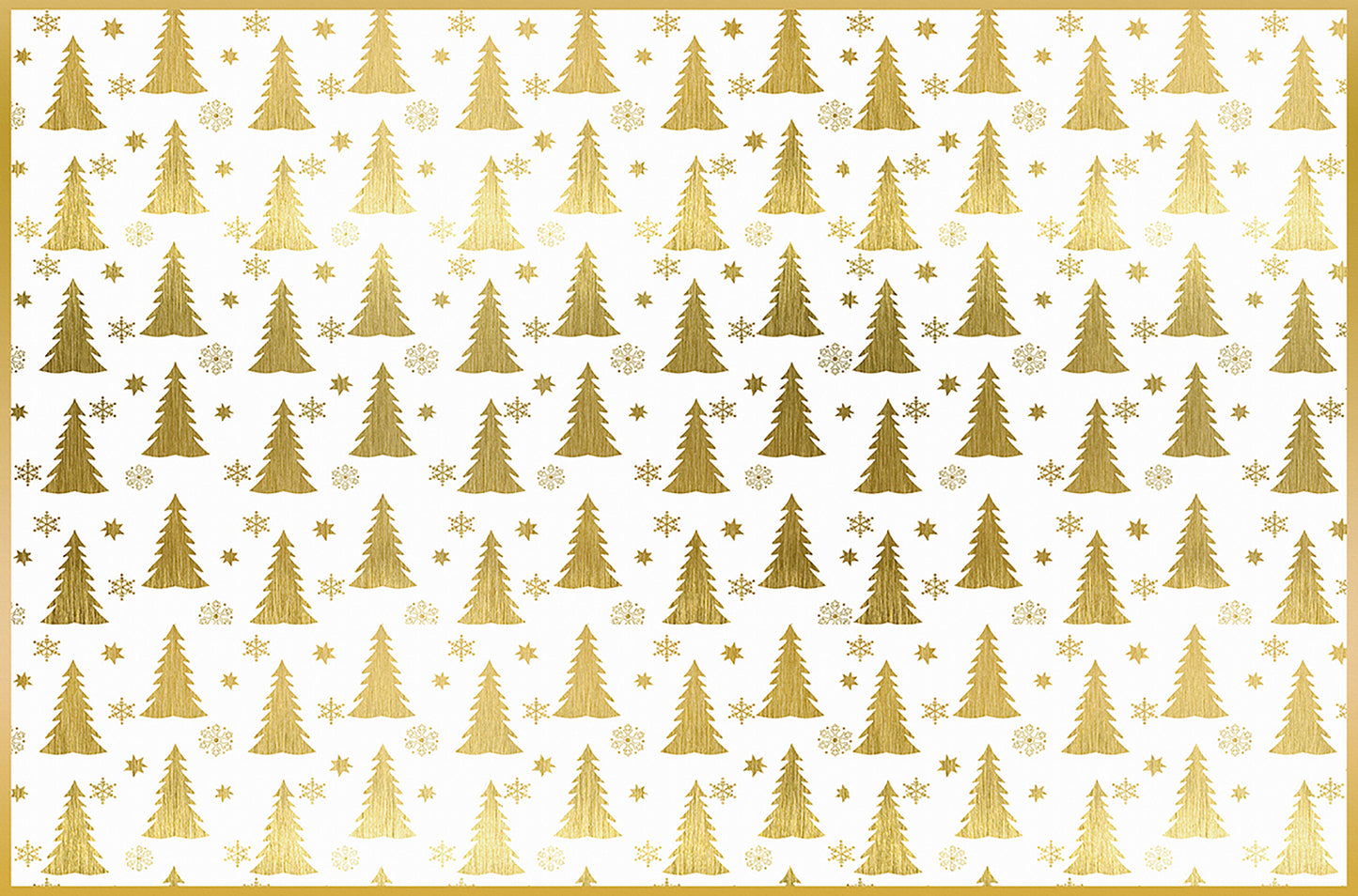 Pinos navideños dorados