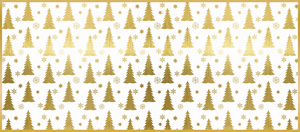 Pinos navideños dorados
