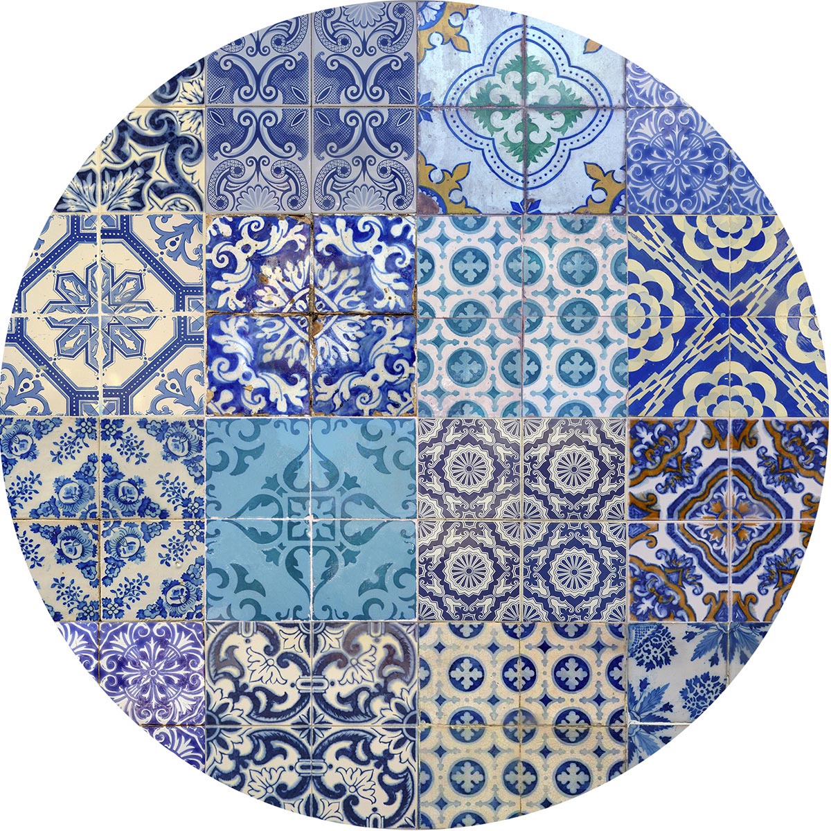 Individuales 4 ud Circular mosaico Lisboa