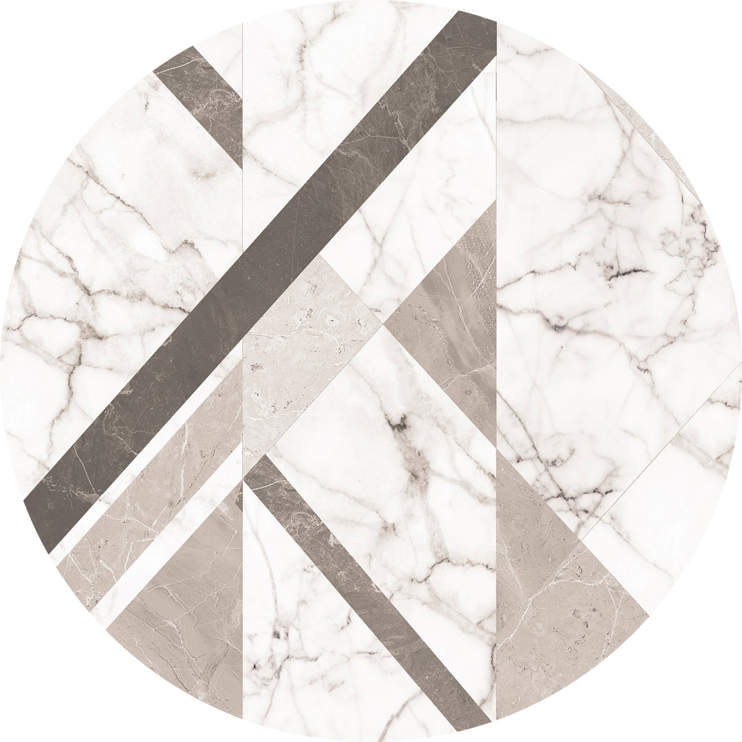 Set de table 4 unités Géométrie de Marbre sépia