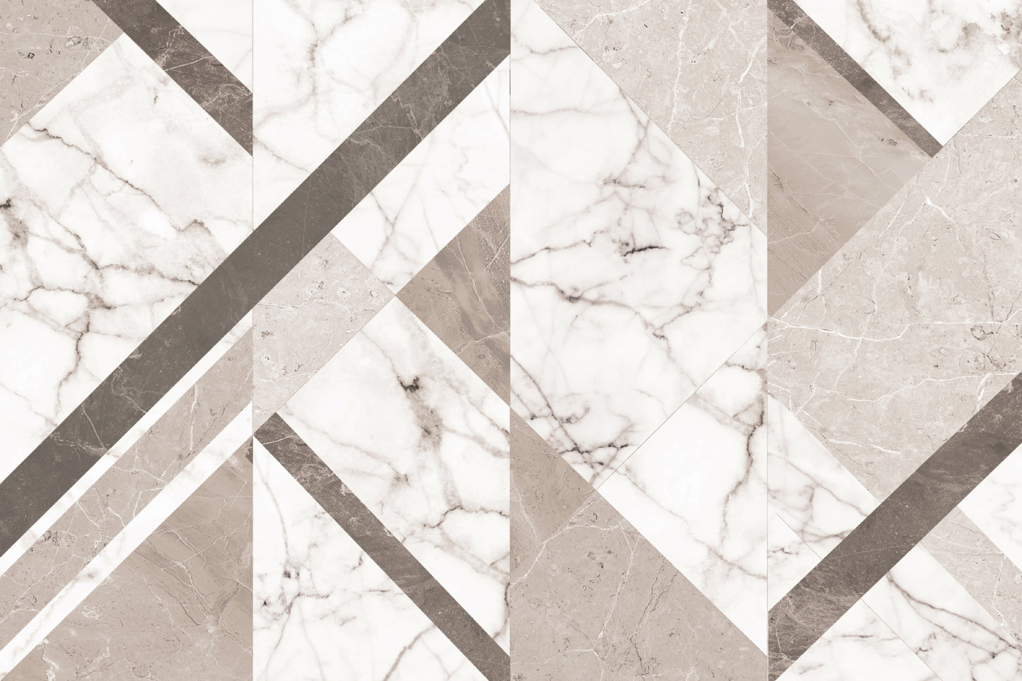 Set de table 4 unités Géométrie de Marbre sépia