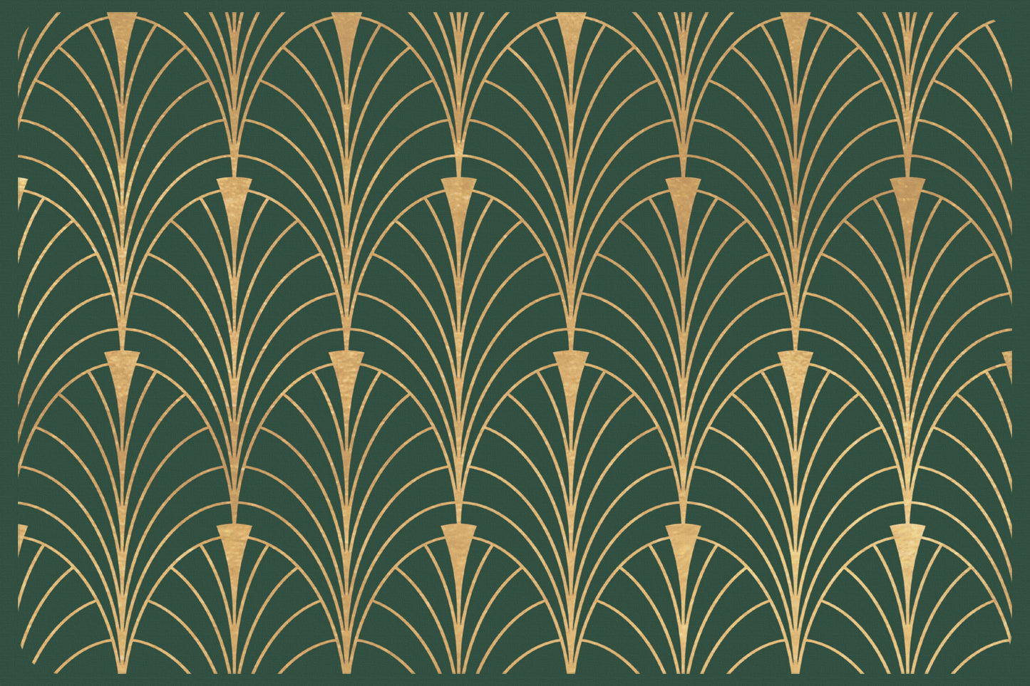 Set de table 4 unités Art-decó vert