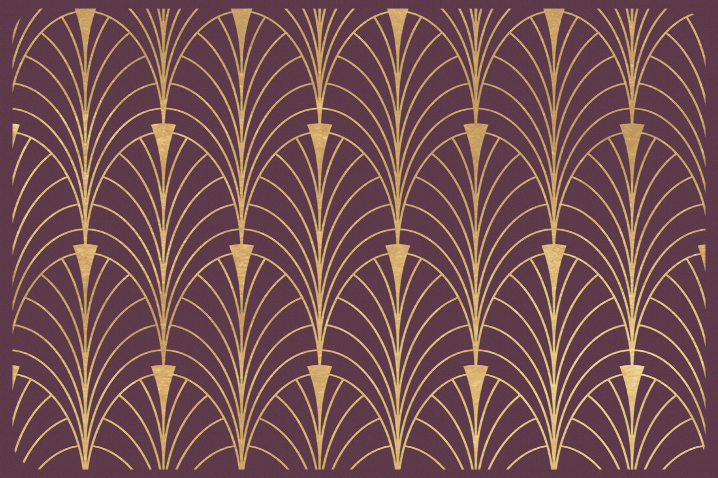 Set de table 4 unités Art-decó grenat