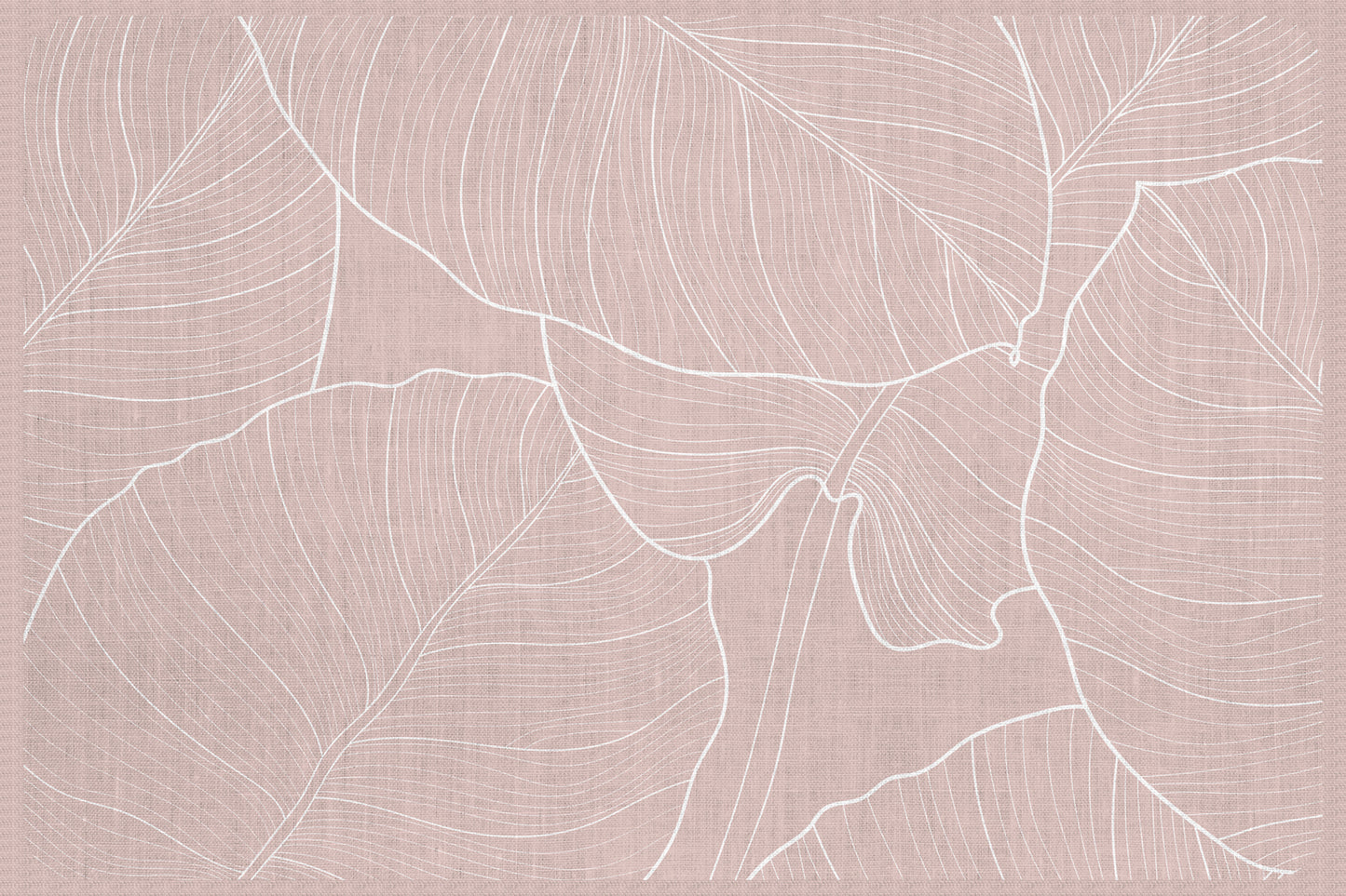 Set de table 4 unités Feuilles Saumon