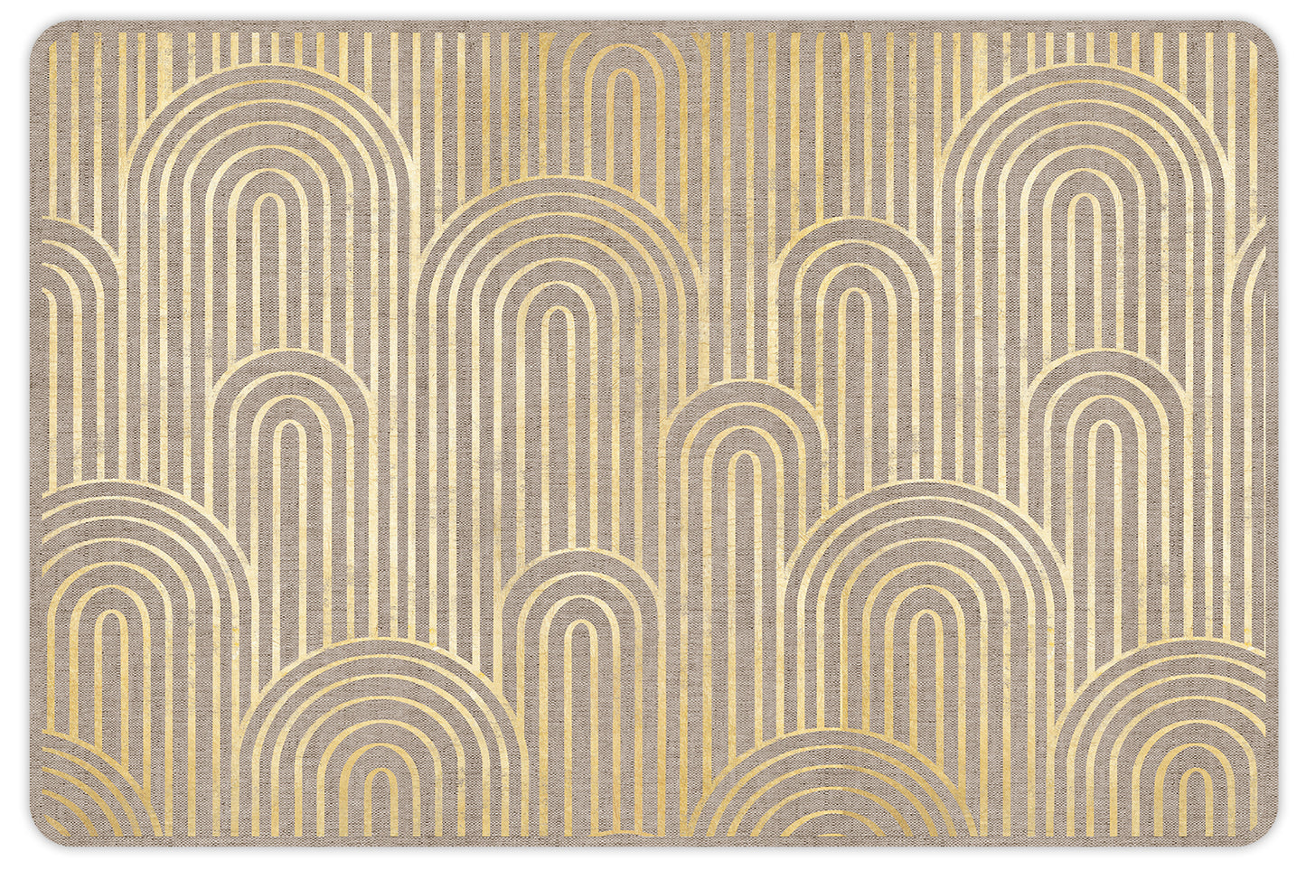 set de table 4 unités Natural Arches dorées