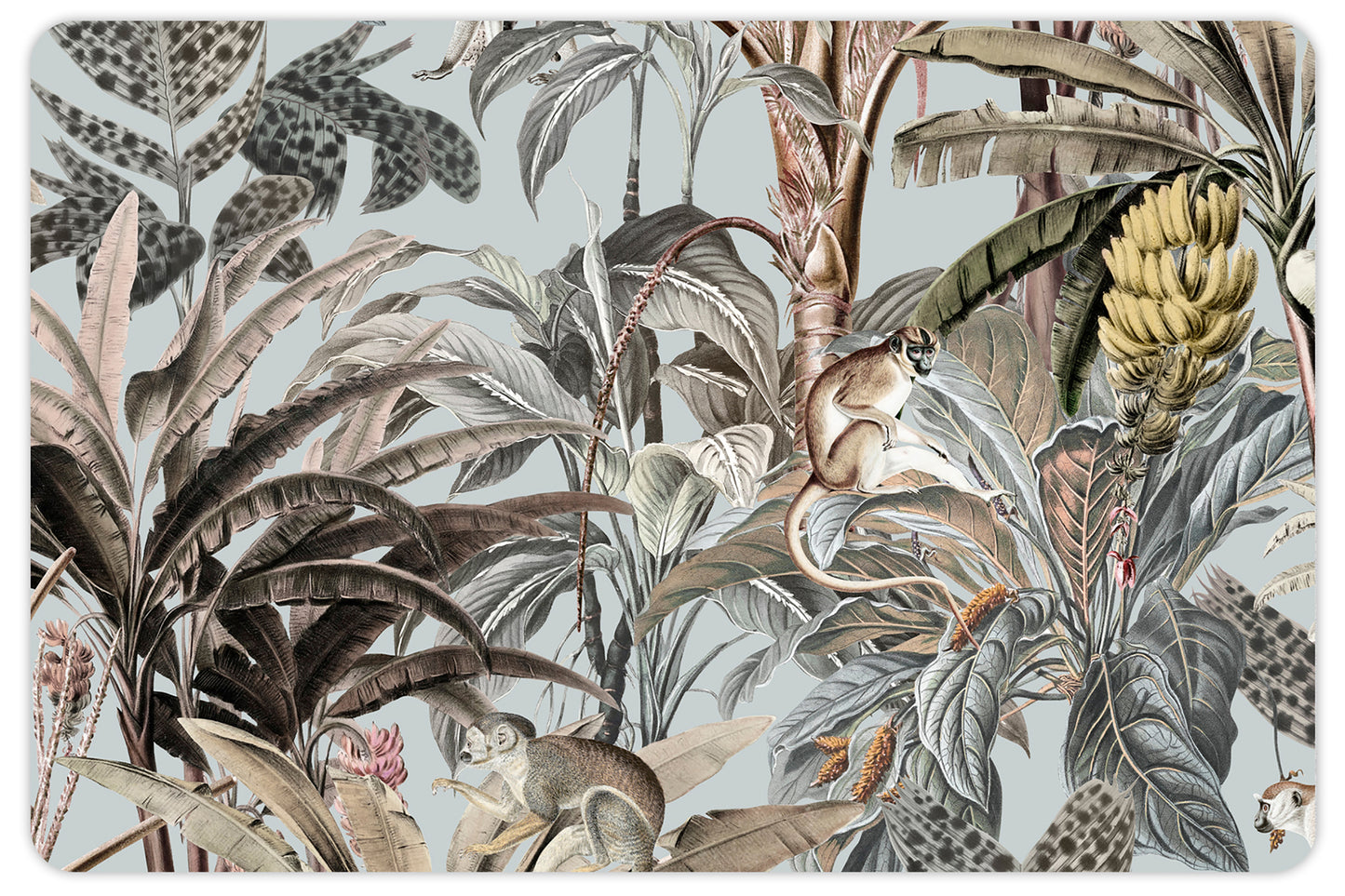 set de table 4 unités Singes et palmiers