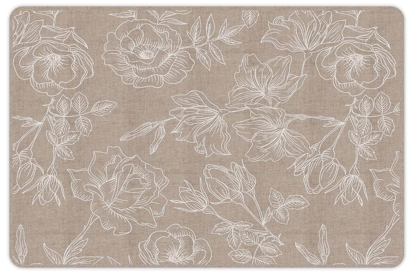 set de table 4 unités Naturel Roses