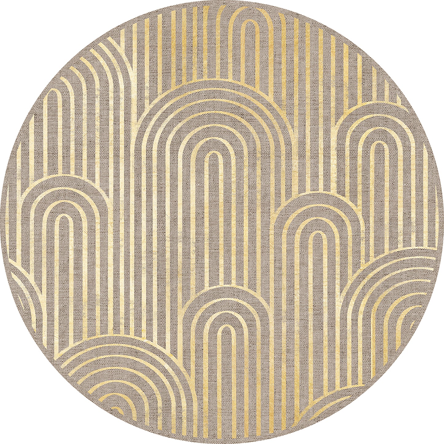 set of 4 rounded placemats Golden bows