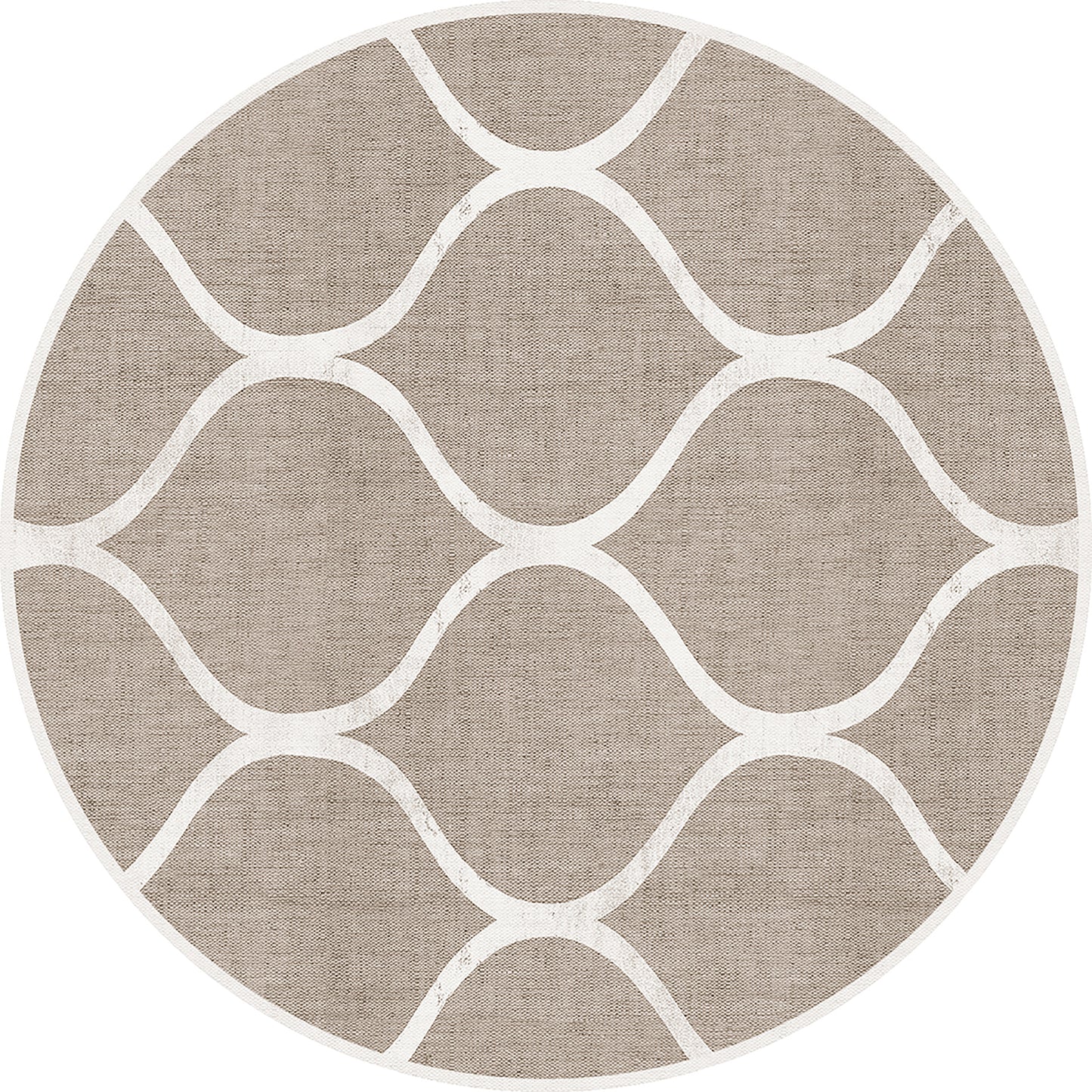 set of 4 rounded placemats Natural lattice