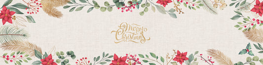 Chemin de table corona de Fleurs de Noël