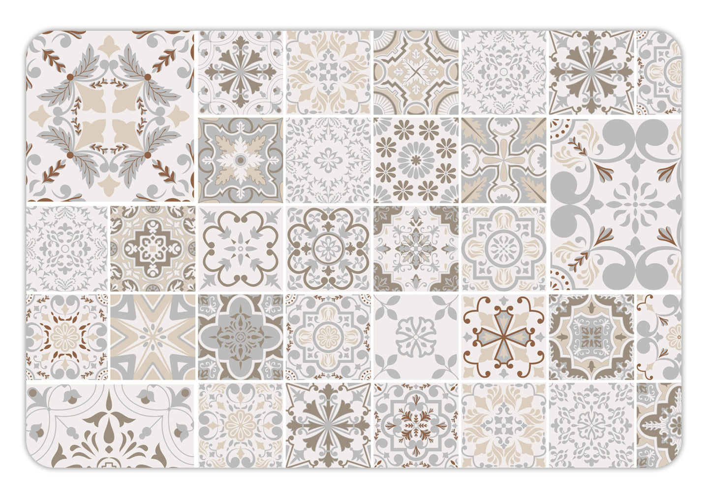 4 units of placemats Mediterranean tiles