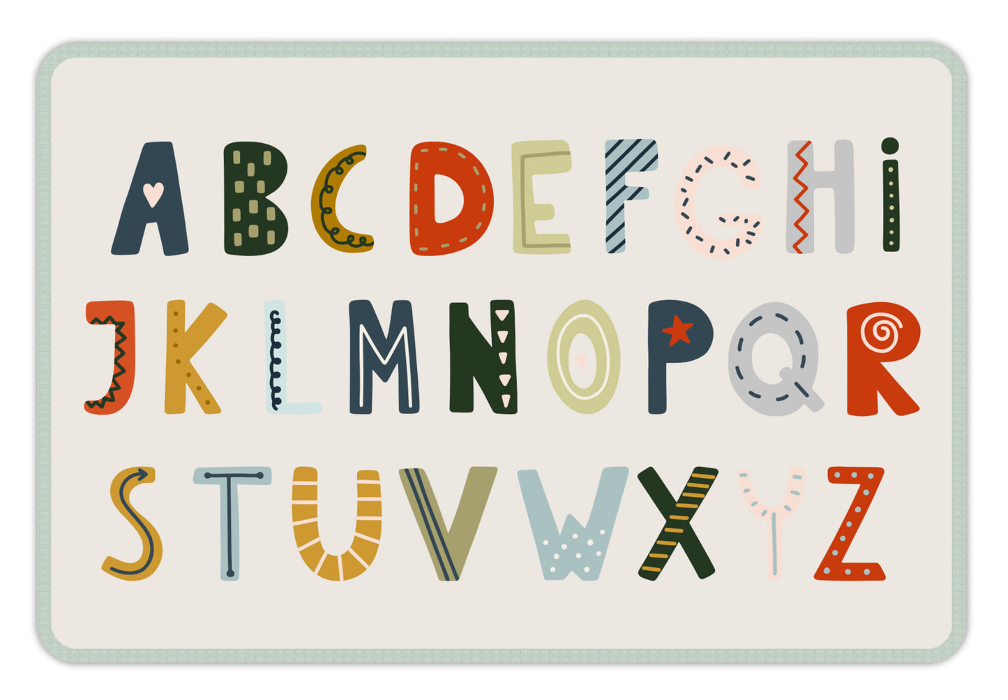 1 unit of placemat Abecedario (infantile)