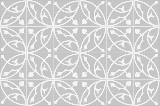 24 stickers corazones gris