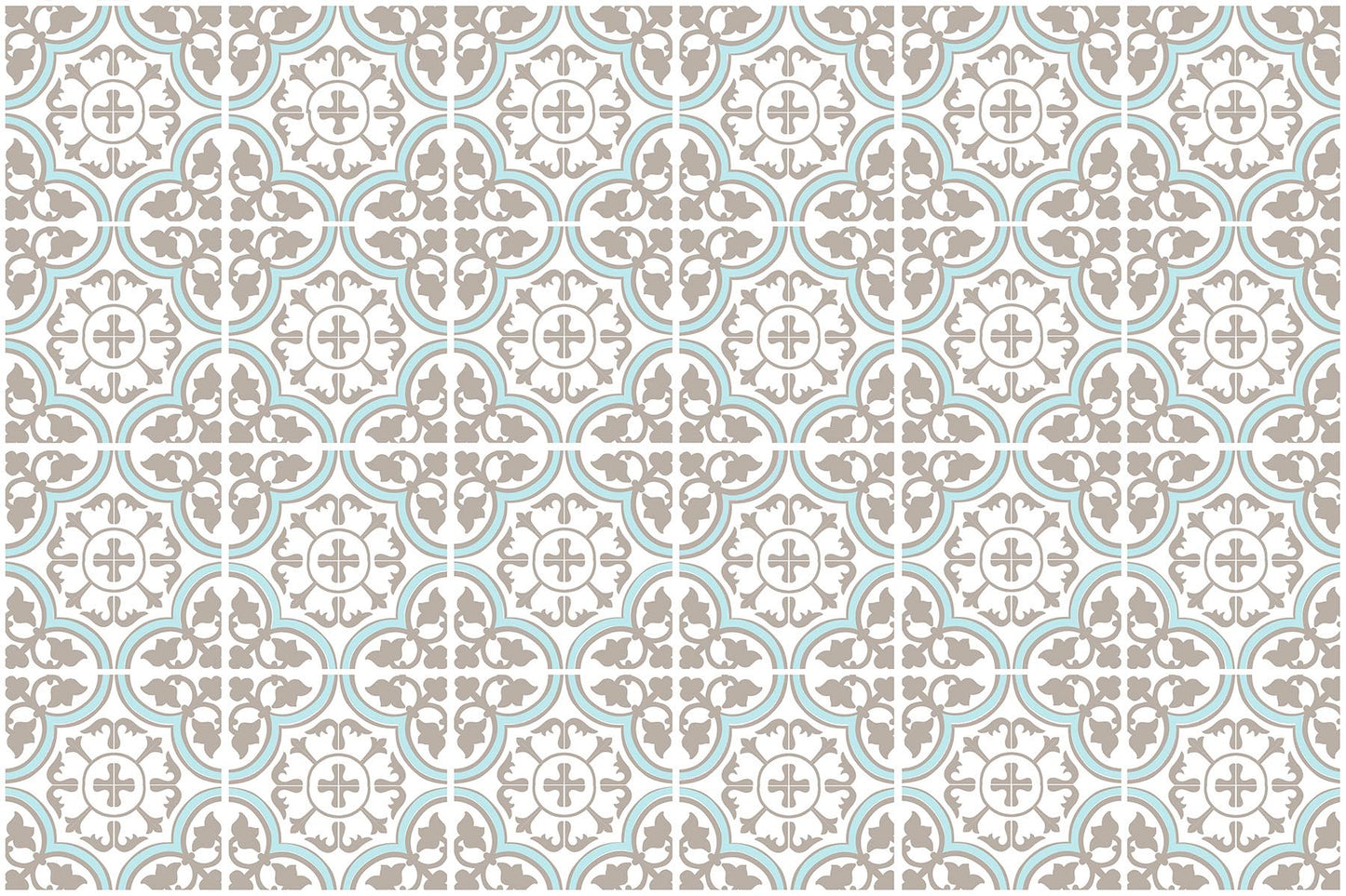 24 stickers Tarragona bleu clair
