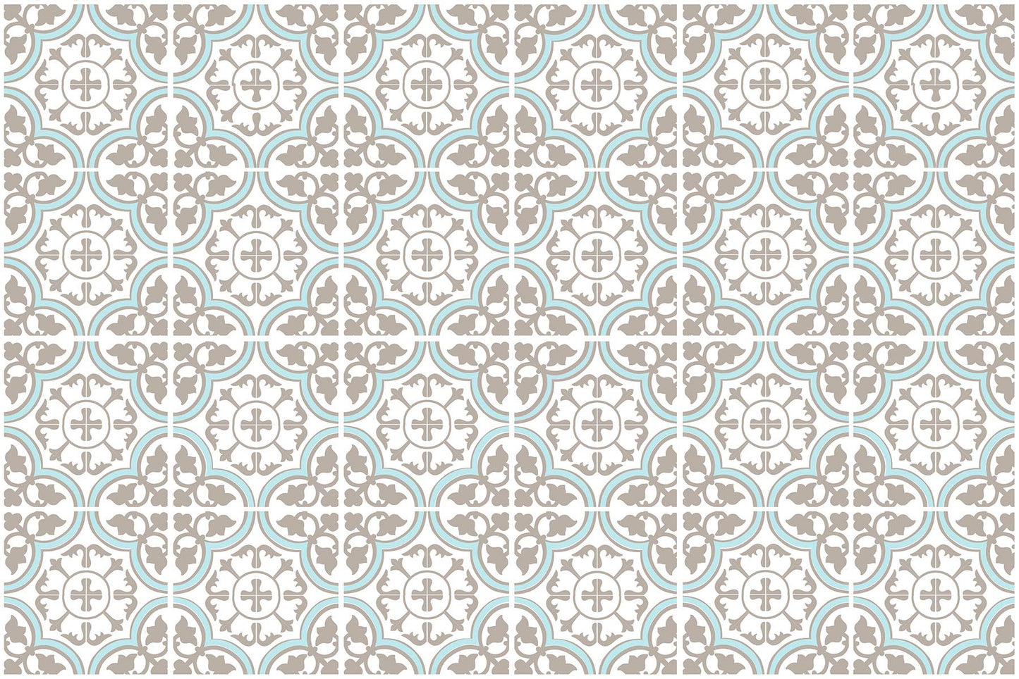 24 stickers Tarragona bleu clair