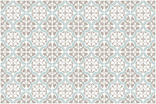 24 stickers Tarragona bleu clair