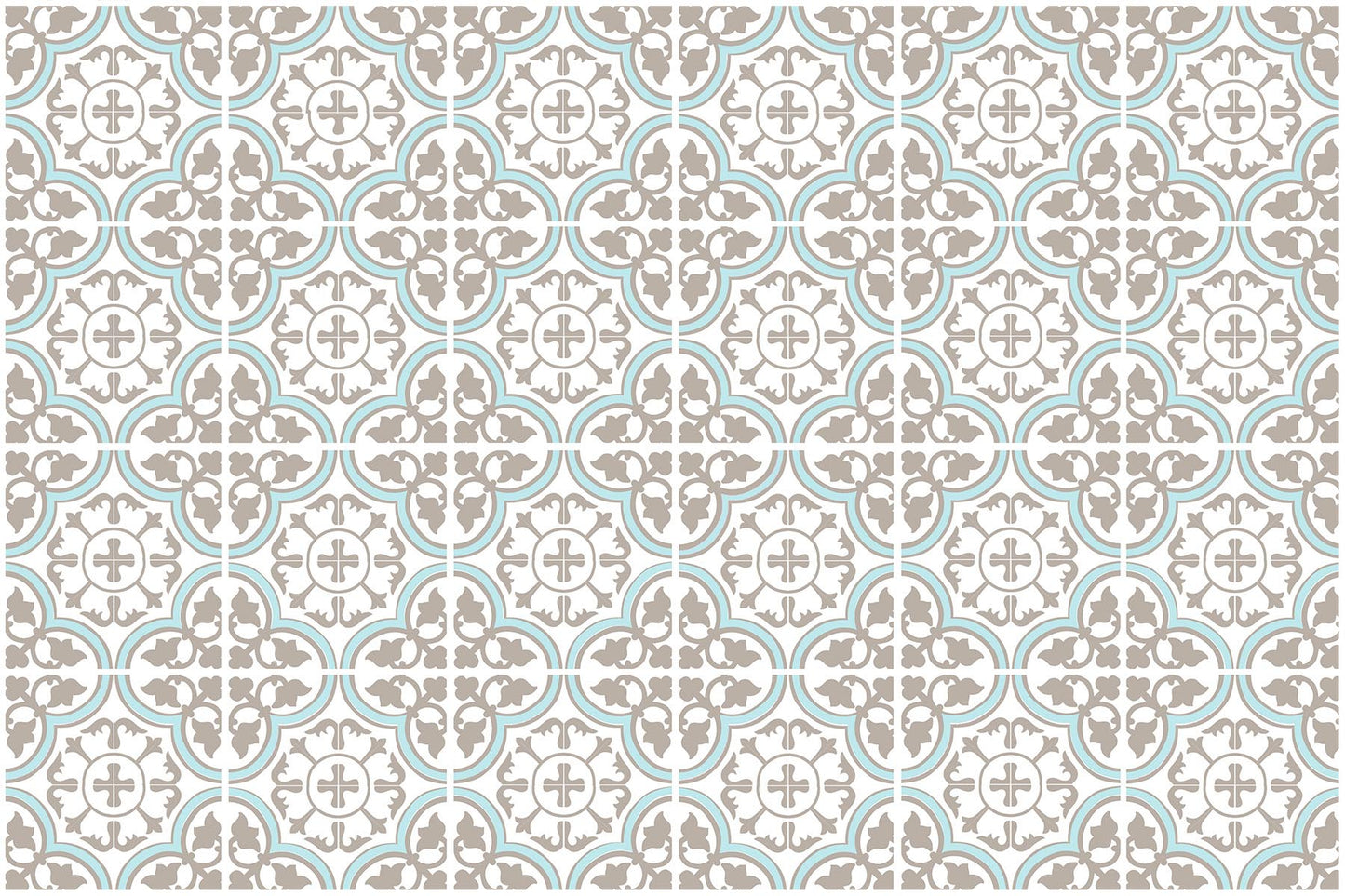 24 stickers Tarragona bleu clair