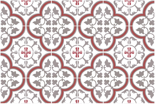 24 stickers Tarragona rouge