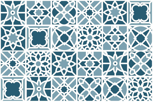 24 stickers Zaragoza bleu