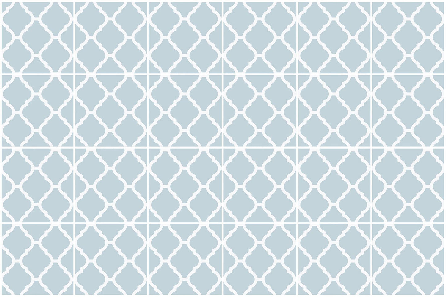 24 stickers Damasco bleu clair