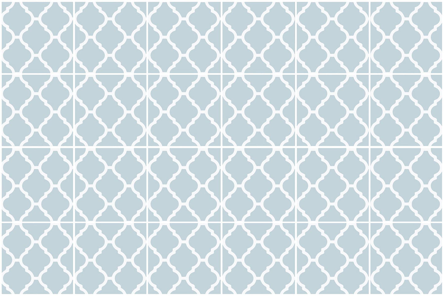 24 stickers Damasco bleu clair