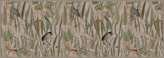 Oiseaux vert y sépia yute