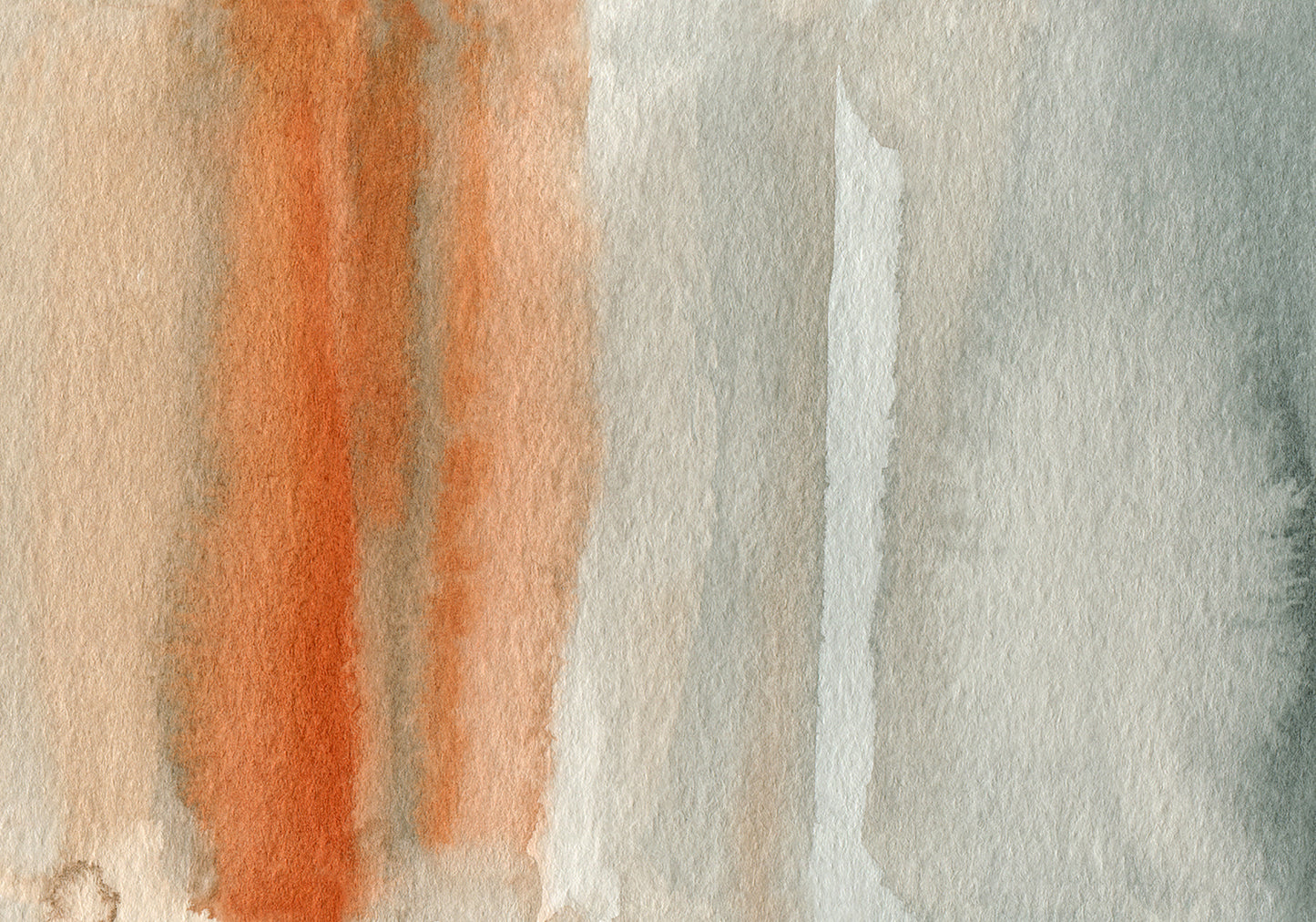 Orange gray abstract watercolor