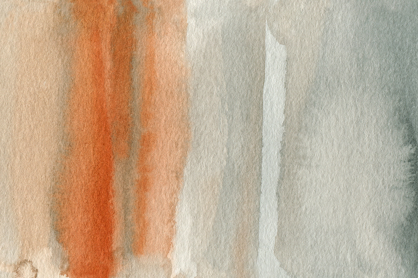 Orange gray abstract watercolor