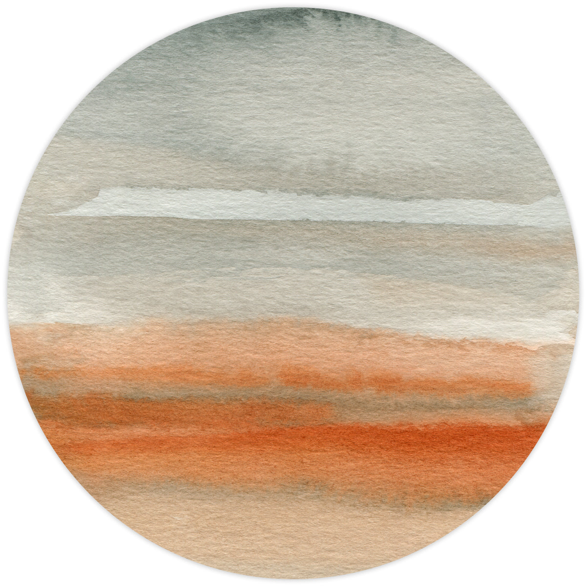 Orange gray abstract watercolor