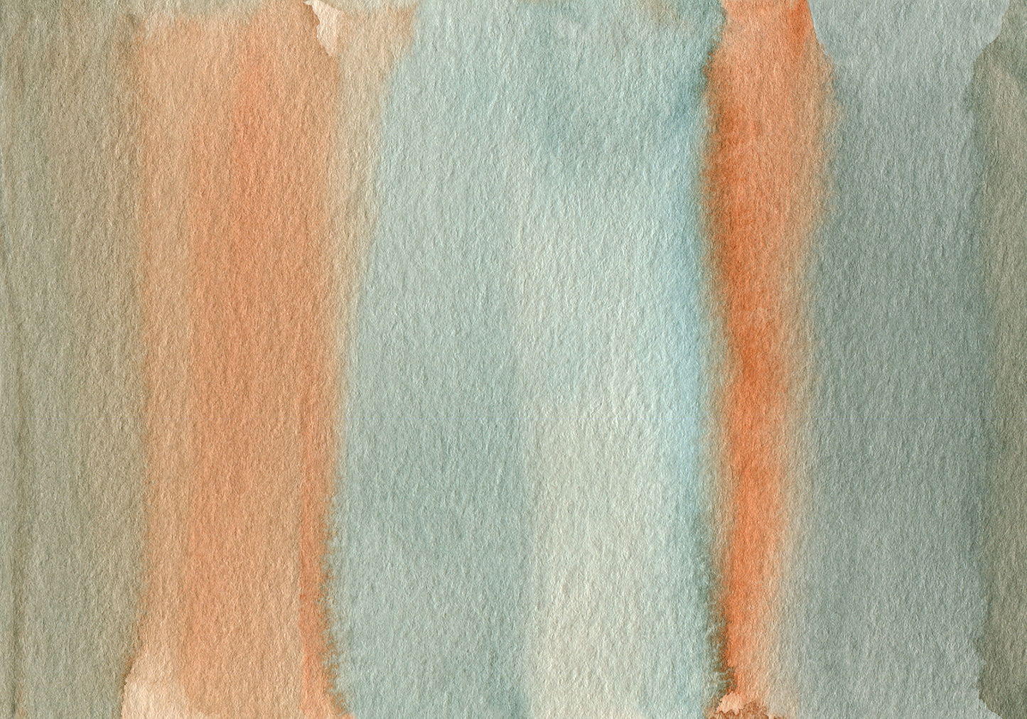 Green oranges abstract watercolor