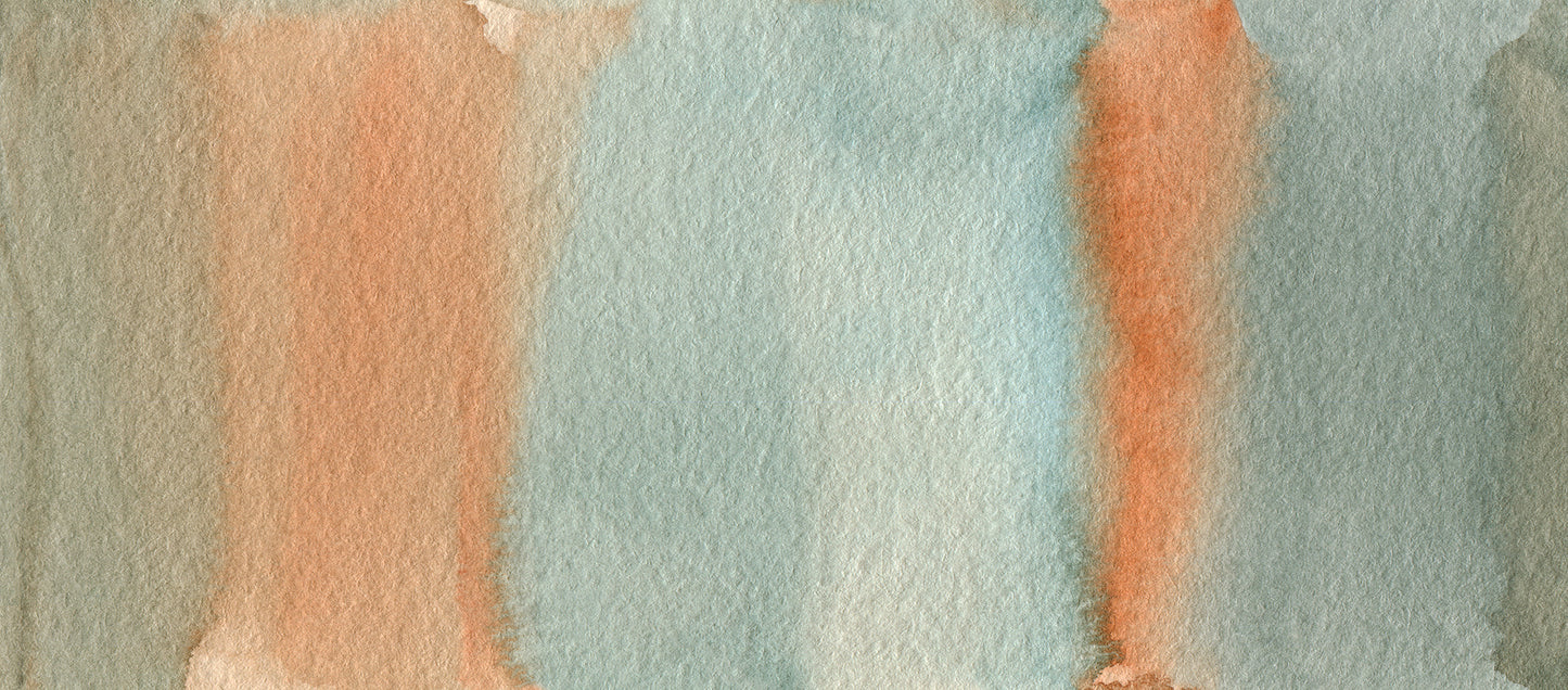 Green oranges abstract watercolor