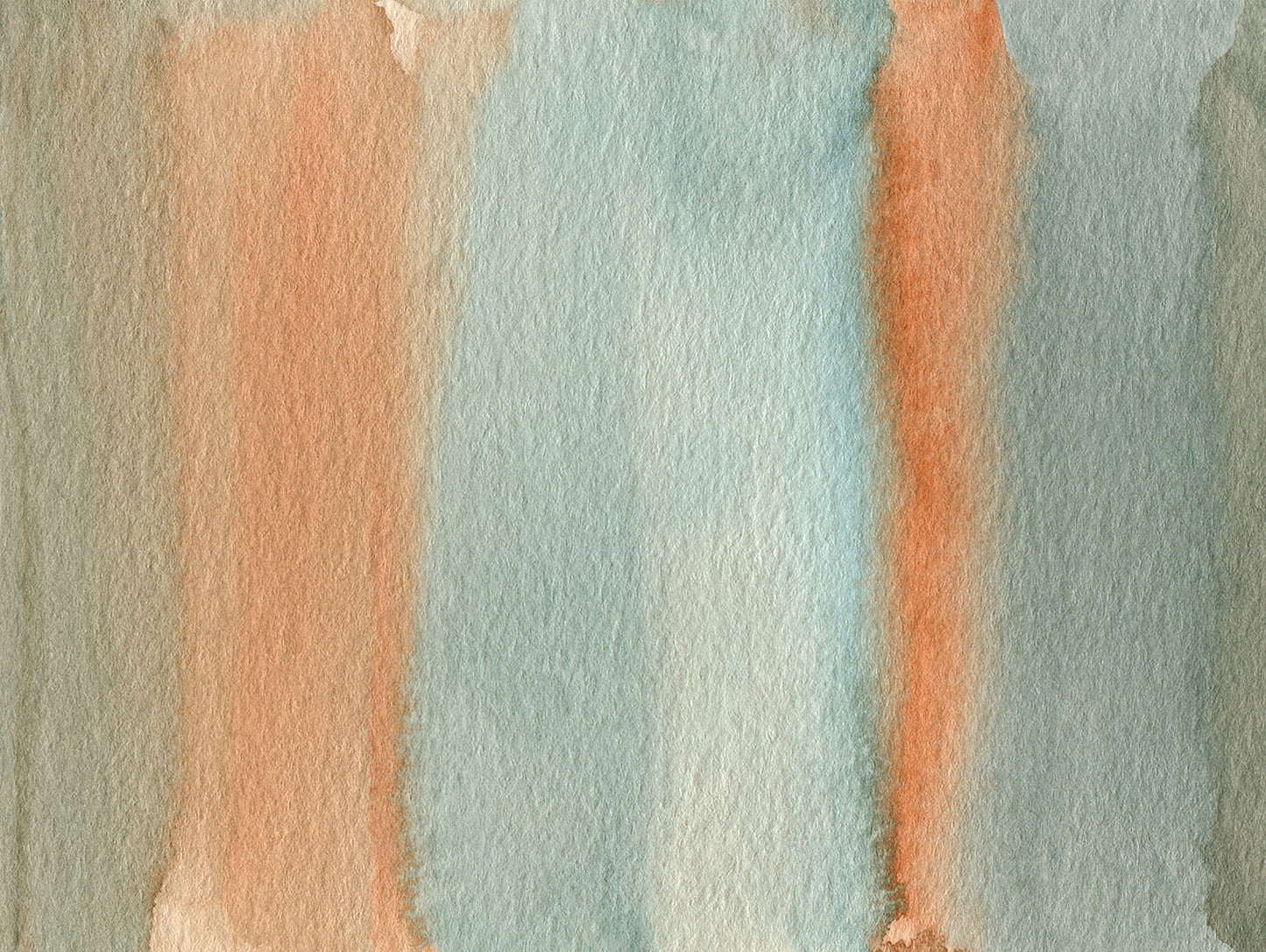 Green oranges abstract watercolor