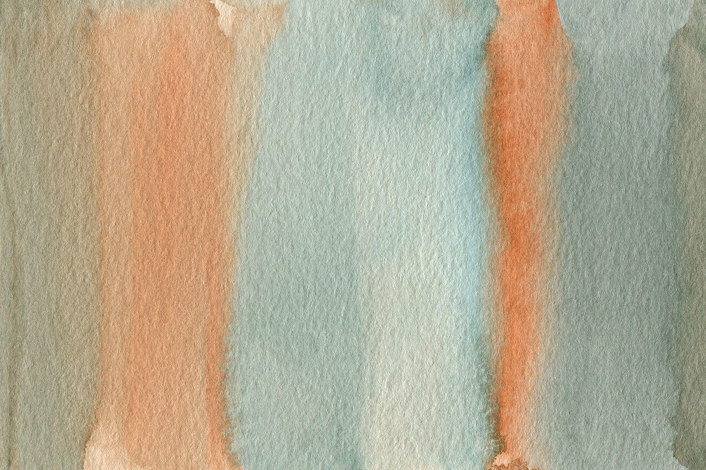 Green oranges abstract watercolor