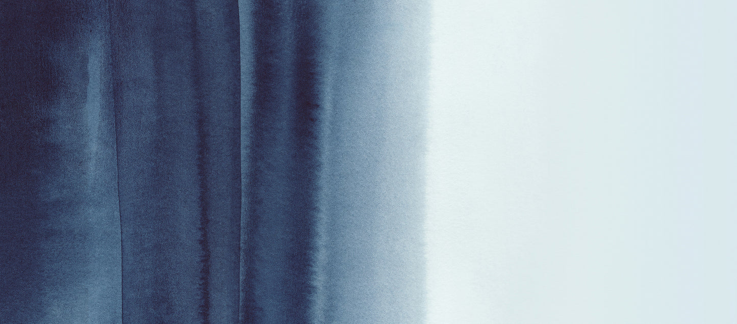 Blue horizon abstract watercolor