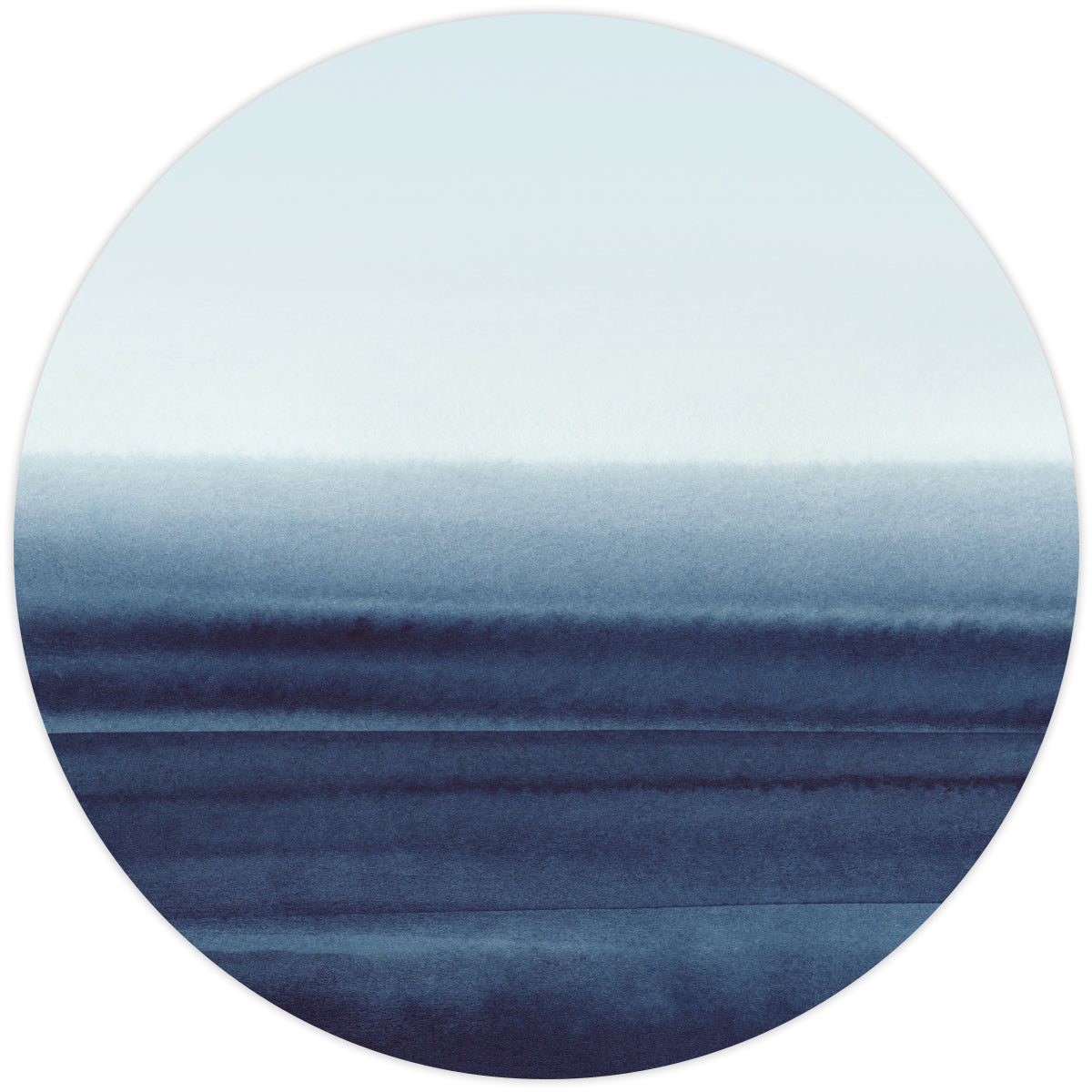 Blue horizon abstract watercolor